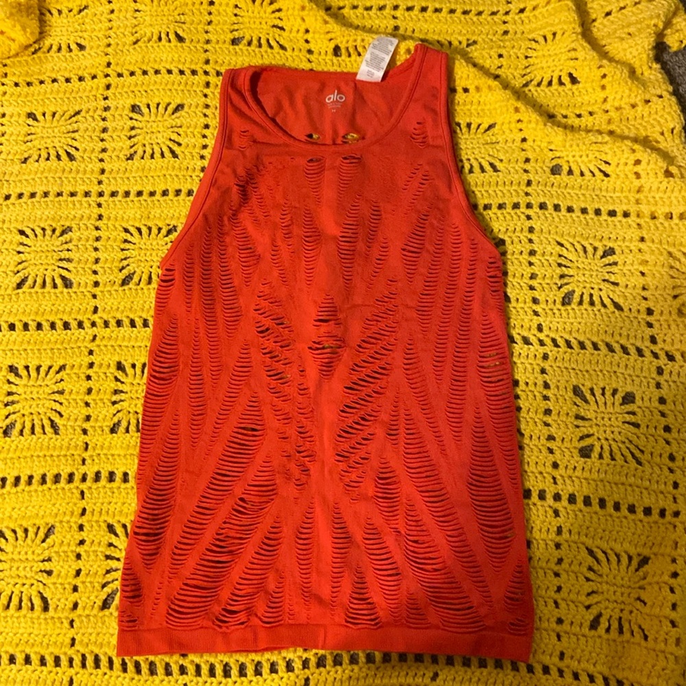 ALO Yoga Red Tank Top